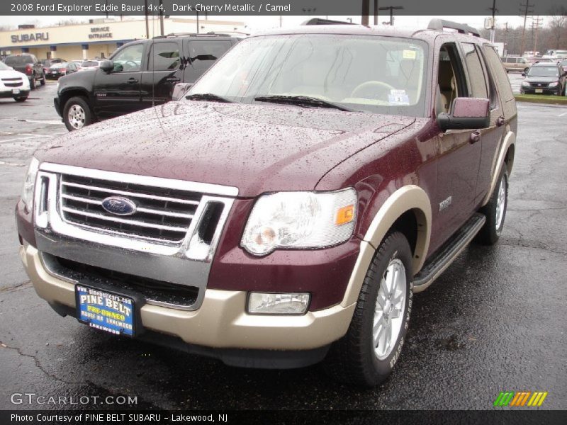 Dark Cherry Metallic / Camel 2008 Ford Explorer Eddie Bauer 4x4