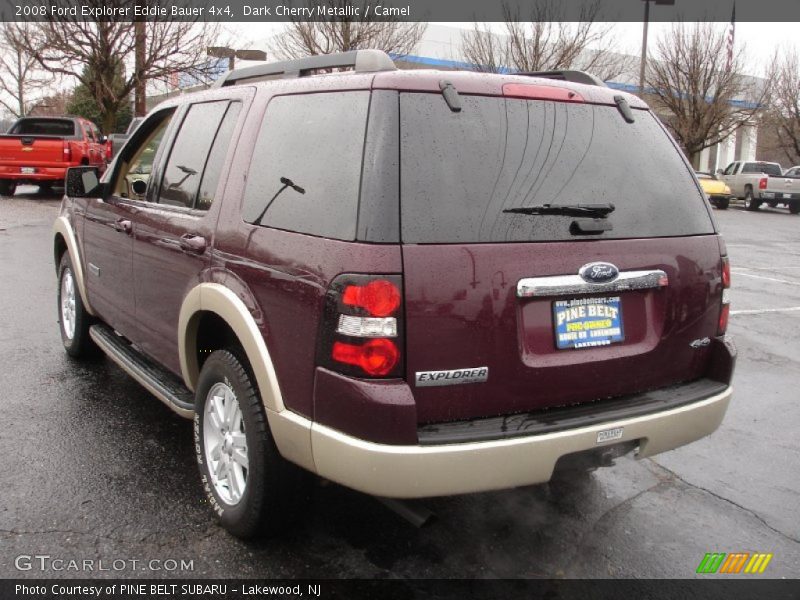 Dark Cherry Metallic / Camel 2008 Ford Explorer Eddie Bauer 4x4