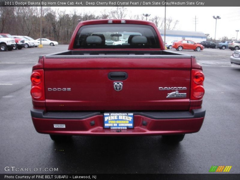 Deep Cherry Red Crystal Pearl / Dark Slate Gray/Medium Slate Gray 2011 Dodge Dakota Big Horn Crew Cab 4x4