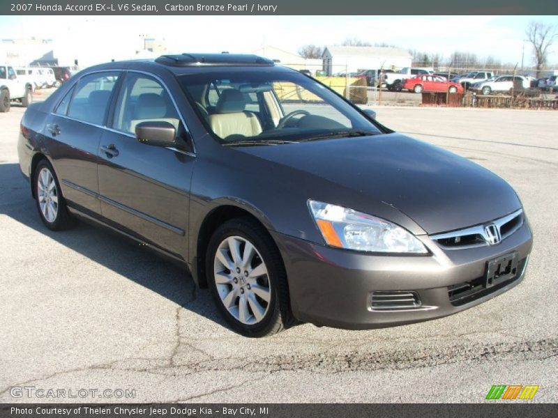 Carbon Bronze Pearl / Ivory 2007 Honda Accord EX-L V6 Sedan