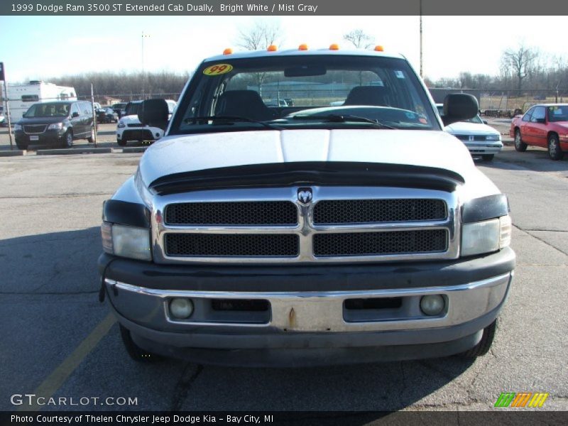 Bright White / Mist Gray 1999 Dodge Ram 3500 ST Extended Cab Dually