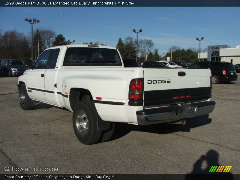 Bright White / Mist Gray 1999 Dodge Ram 3500 ST Extended Cab Dually
