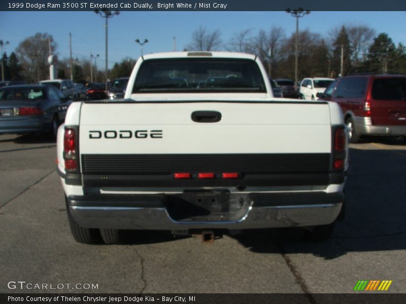 Bright White / Mist Gray 1999 Dodge Ram 3500 ST Extended Cab Dually