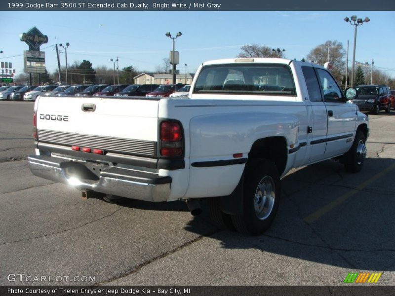 Bright White / Mist Gray 1999 Dodge Ram 3500 ST Extended Cab Dually