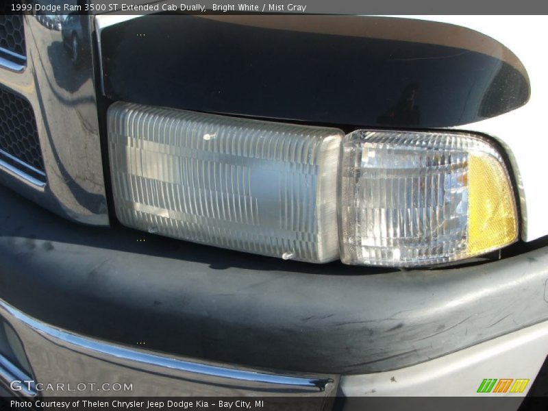Bright White / Mist Gray 1999 Dodge Ram 3500 ST Extended Cab Dually
