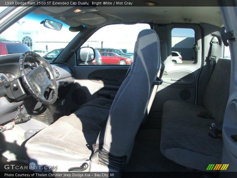 Bright White / Mist Gray 1999 Dodge Ram 3500 ST Extended Cab Dually