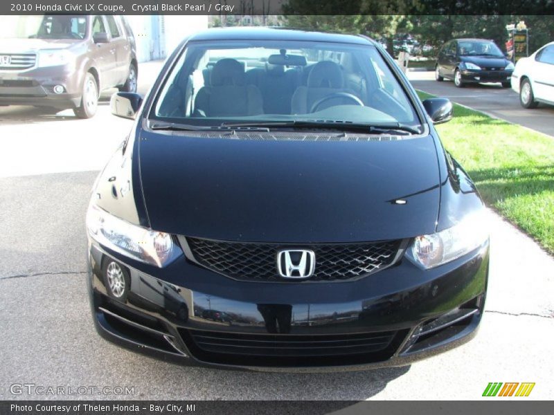 Crystal Black Pearl / Gray 2010 Honda Civic LX Coupe