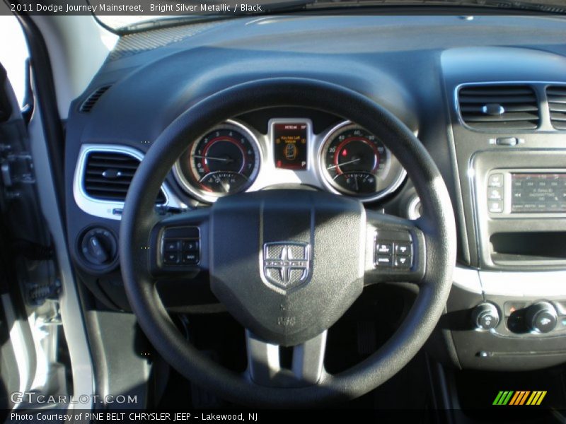 Bright Silver Metallic / Black 2011 Dodge Journey Mainstreet
