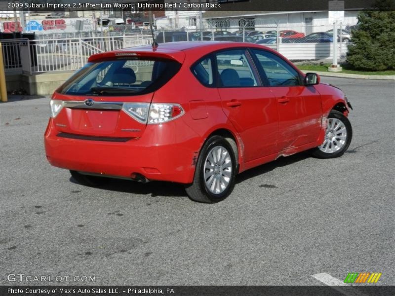 Lightning Red / Carbon Black 2009 Subaru Impreza 2.5i Premium Wagon