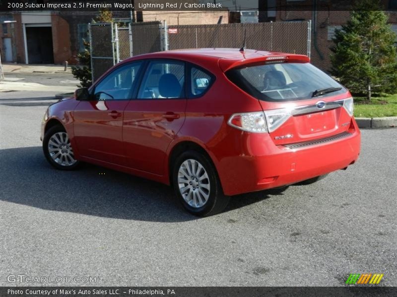 Lightning Red / Carbon Black 2009 Subaru Impreza 2.5i Premium Wagon