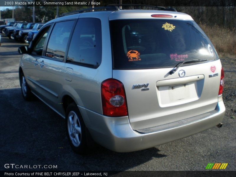 Shimmering Sand Metallic / Beige 2003 Mazda MPV LX