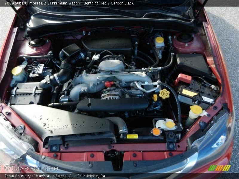 Lightning Red / Carbon Black 2009 Subaru Impreza 2.5i Premium Wagon