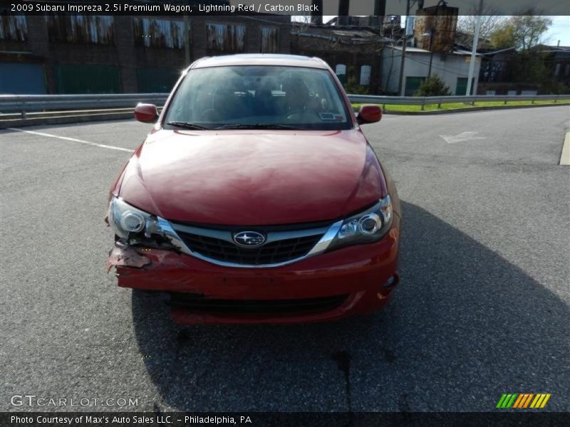 Lightning Red / Carbon Black 2009 Subaru Impreza 2.5i Premium Wagon