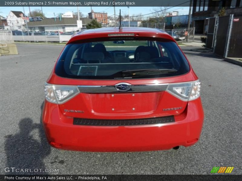 Lightning Red / Carbon Black 2009 Subaru Impreza 2.5i Premium Wagon