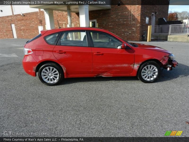 Lightning Red / Carbon Black 2009 Subaru Impreza 2.5i Premium Wagon