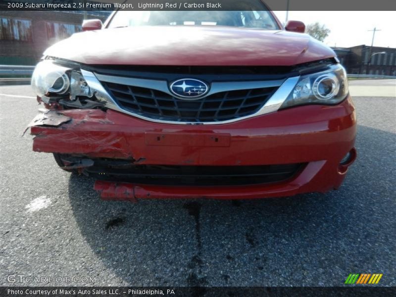 Lightning Red / Carbon Black 2009 Subaru Impreza 2.5i Premium Wagon