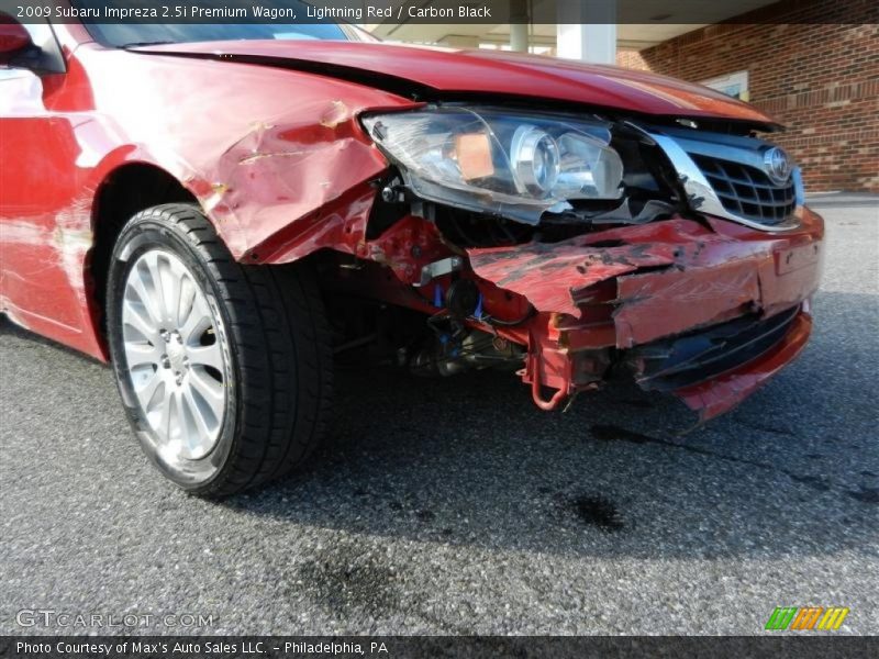 Lightning Red / Carbon Black 2009 Subaru Impreza 2.5i Premium Wagon