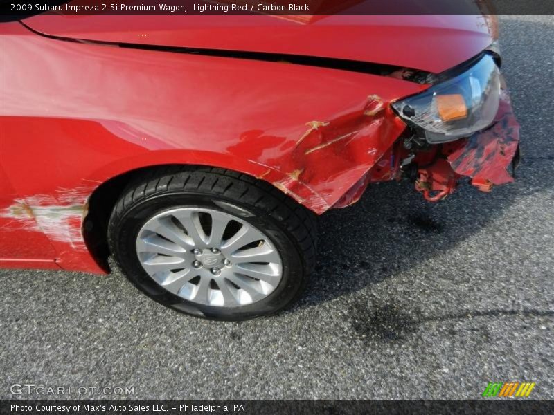 Lightning Red / Carbon Black 2009 Subaru Impreza 2.5i Premium Wagon