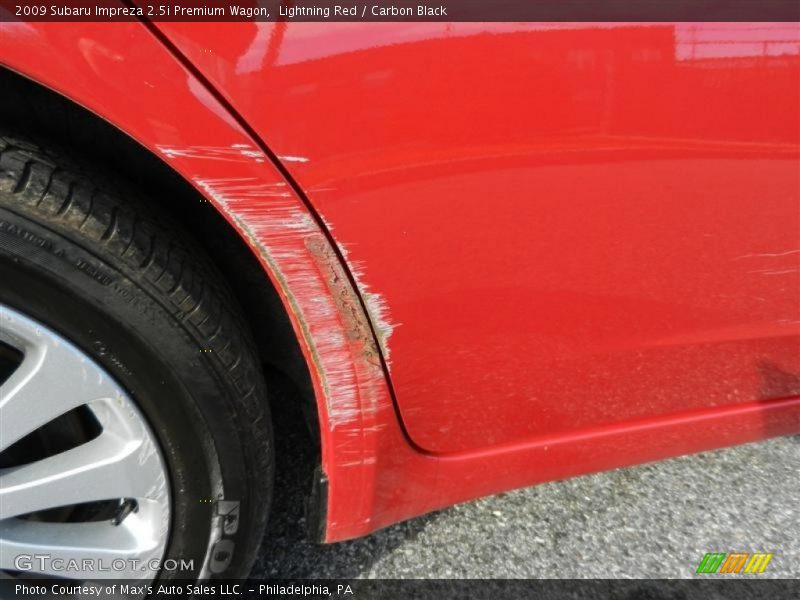 Lightning Red / Carbon Black 2009 Subaru Impreza 2.5i Premium Wagon
