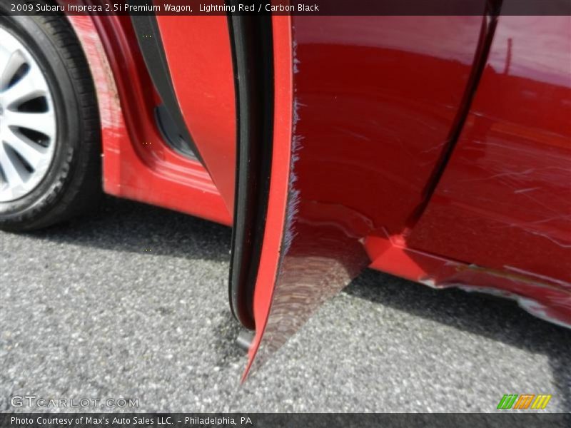 Lightning Red / Carbon Black 2009 Subaru Impreza 2.5i Premium Wagon