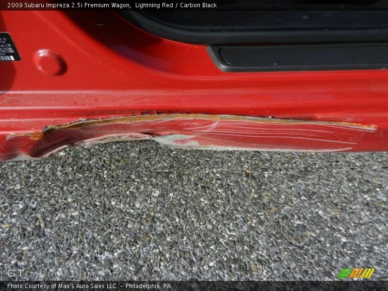 Lightning Red / Carbon Black 2009 Subaru Impreza 2.5i Premium Wagon