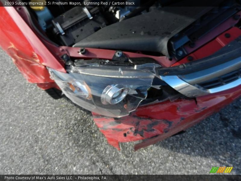 Lightning Red / Carbon Black 2009 Subaru Impreza 2.5i Premium Wagon