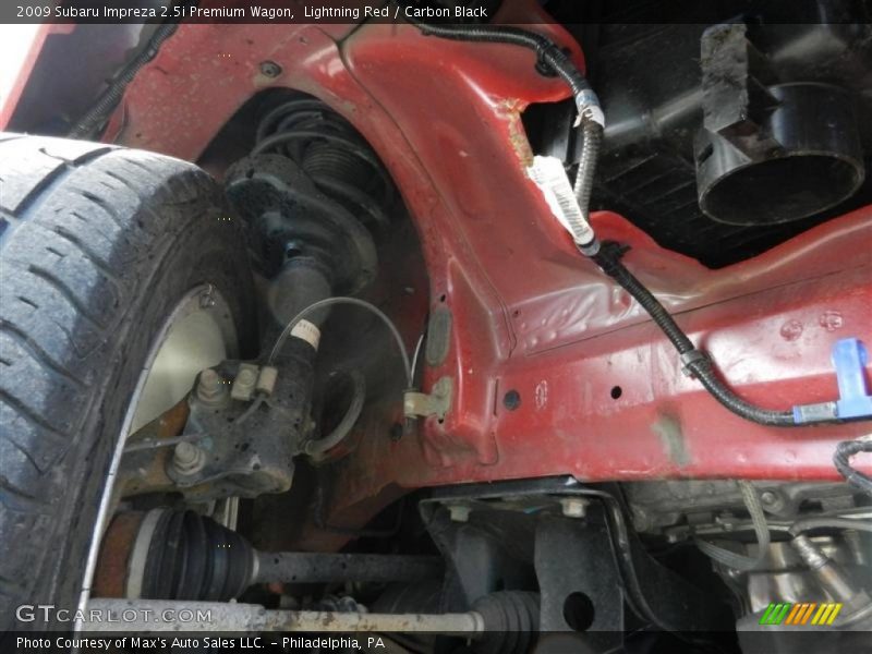 Lightning Red / Carbon Black 2009 Subaru Impreza 2.5i Premium Wagon