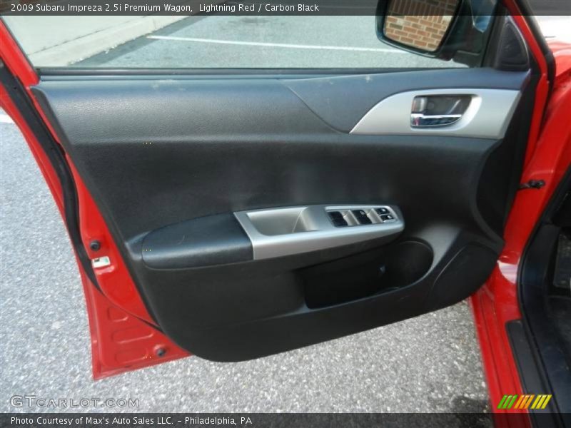 Lightning Red / Carbon Black 2009 Subaru Impreza 2.5i Premium Wagon