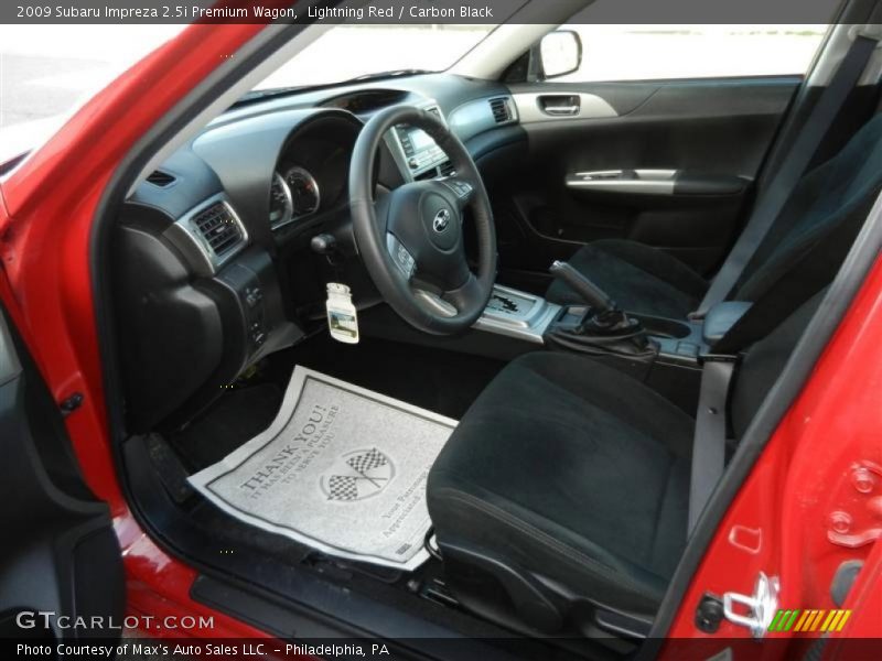 Lightning Red / Carbon Black 2009 Subaru Impreza 2.5i Premium Wagon