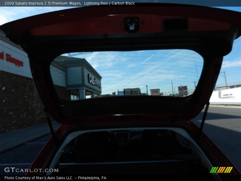 Lightning Red / Carbon Black 2009 Subaru Impreza 2.5i Premium Wagon