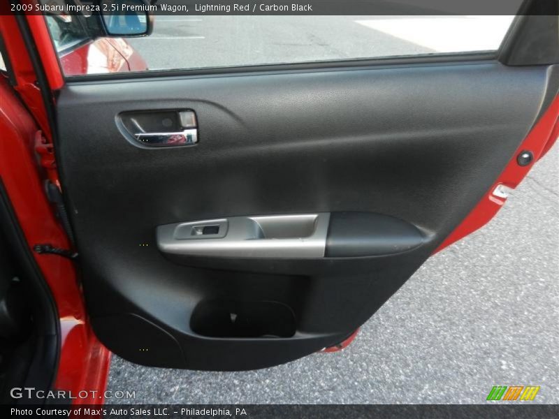 Lightning Red / Carbon Black 2009 Subaru Impreza 2.5i Premium Wagon