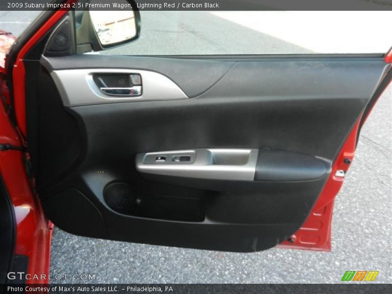 Lightning Red / Carbon Black 2009 Subaru Impreza 2.5i Premium Wagon