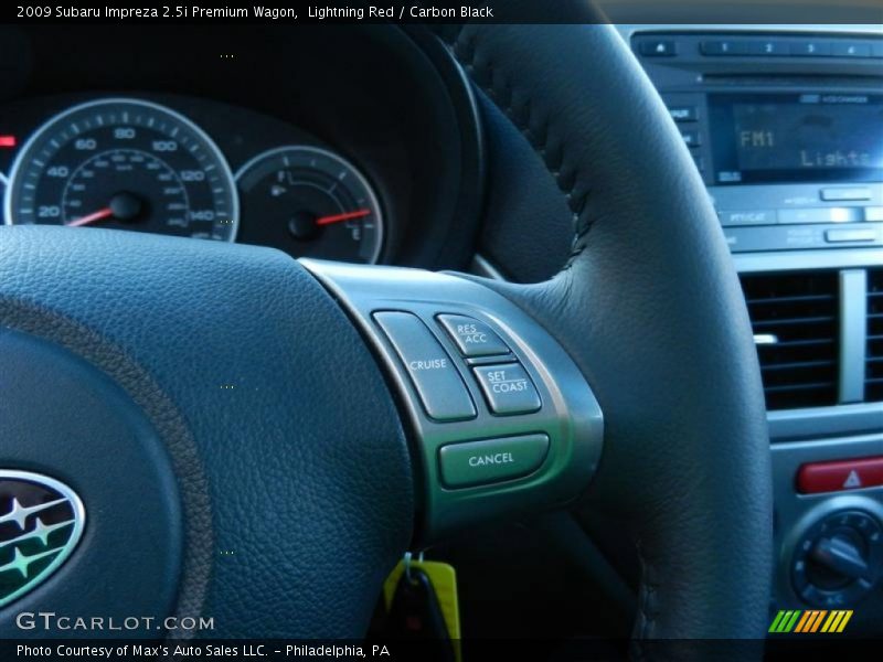 Lightning Red / Carbon Black 2009 Subaru Impreza 2.5i Premium Wagon