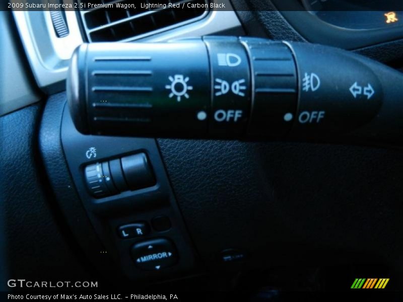 Lightning Red / Carbon Black 2009 Subaru Impreza 2.5i Premium Wagon