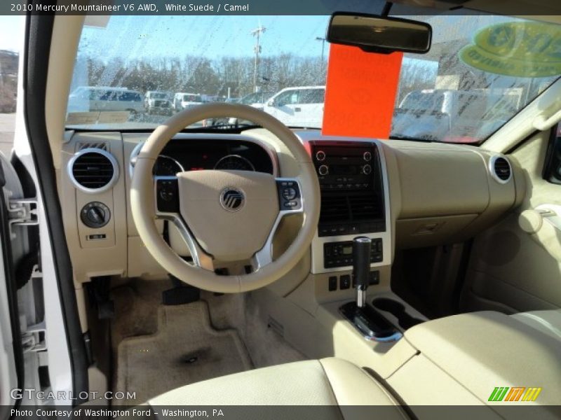 White Suede / Camel 2010 Mercury Mountaineer V6 AWD