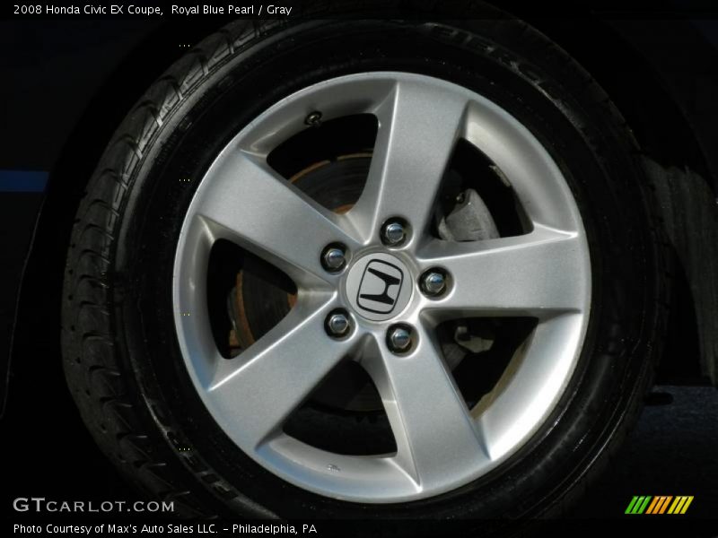 Royal Blue Pearl / Gray 2008 Honda Civic EX Coupe