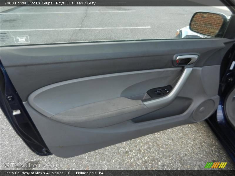 Royal Blue Pearl / Gray 2008 Honda Civic EX Coupe