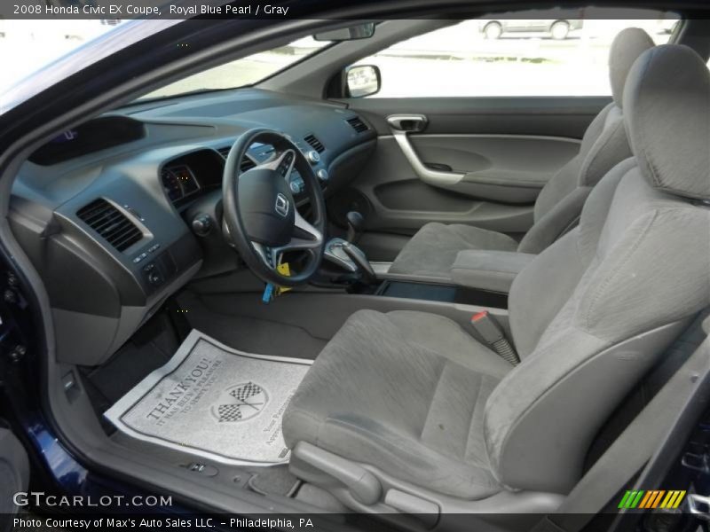 Royal Blue Pearl / Gray 2008 Honda Civic EX Coupe