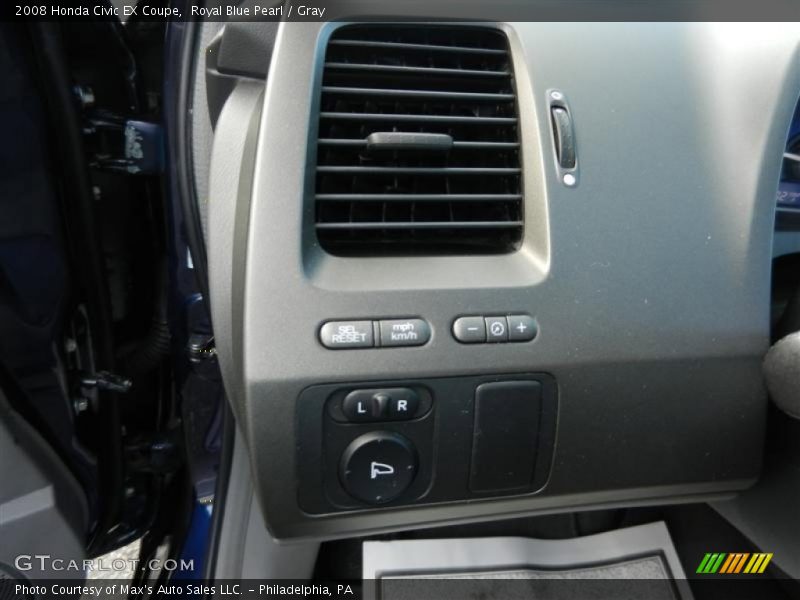 Royal Blue Pearl / Gray 2008 Honda Civic EX Coupe