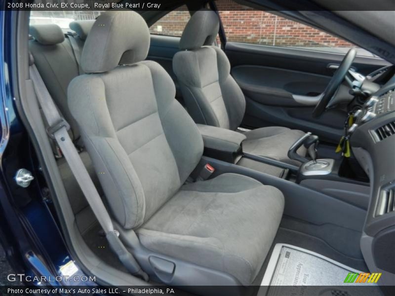 Royal Blue Pearl / Gray 2008 Honda Civic EX Coupe