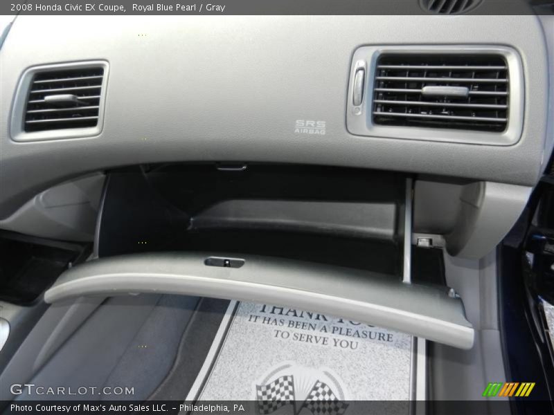 Royal Blue Pearl / Gray 2008 Honda Civic EX Coupe