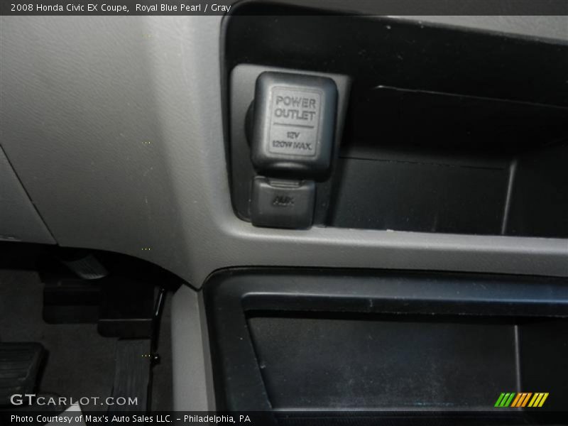 Royal Blue Pearl / Gray 2008 Honda Civic EX Coupe