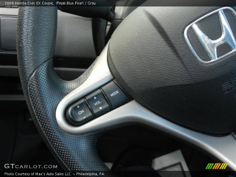 Royal Blue Pearl / Gray 2008 Honda Civic EX Coupe