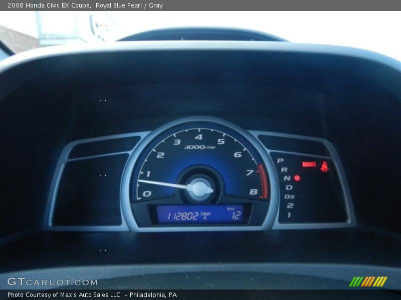 Royal Blue Pearl / Gray 2008 Honda Civic EX Coupe