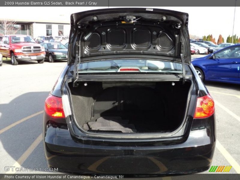 Black Pearl / Gray 2009 Hyundai Elantra GLS Sedan