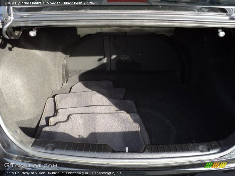 Black Pearl / Gray 2009 Hyundai Elantra GLS Sedan