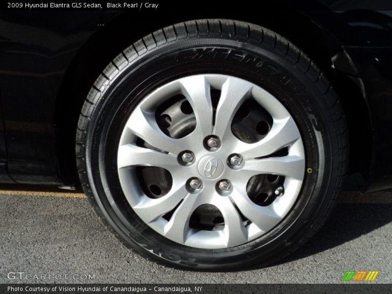 Black Pearl / Gray 2009 Hyundai Elantra GLS Sedan
