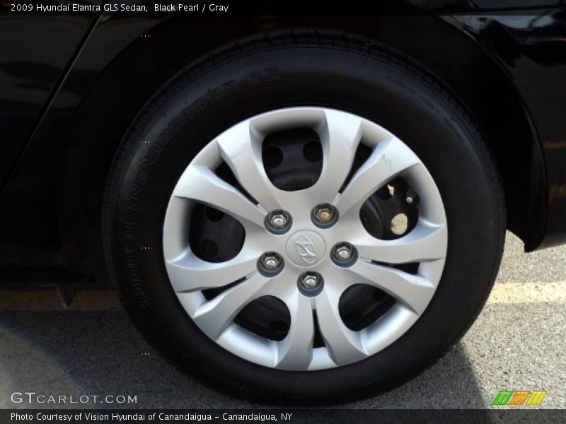 Black Pearl / Gray 2009 Hyundai Elantra GLS Sedan