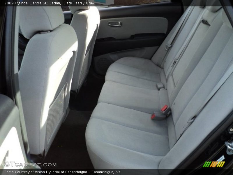 Black Pearl / Gray 2009 Hyundai Elantra GLS Sedan