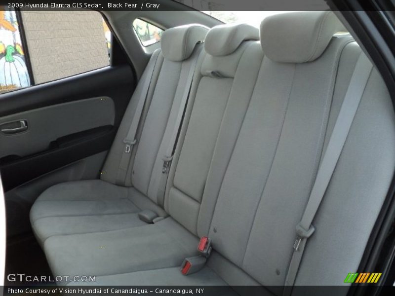 Black Pearl / Gray 2009 Hyundai Elantra GLS Sedan